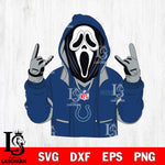 Indianapolis Colts Ghostface Scream Football Halloween Svg Eps Dxf Png File, Digital Download, Instant Download