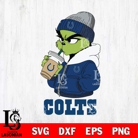 Indianapolis Colts Grinch Bougie Sport Svg Eps Dxf Png File, Digital Download, Instant Download