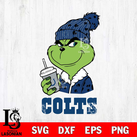 Indianapolis Colts Grinch Cofffe Christmas Svg Eps Dxf Png File,Cricut svg files, Digital Download, Instant Download