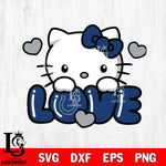 Indianapolis Colts Hello Kitty Love Svg Eps Dxf Png File, Digital Download, Instant Download