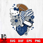 Indianapolis Colts Hello Kitty Nfl 2 Svg Eps Dxf Png File, Digital Download, Instant Download