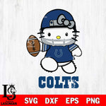 Indianapolis Colts Hello Kitty Nfl 4 Svg Eps Dxf Png File, Digital Download, Instant Download