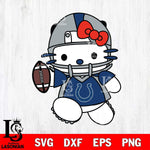 Indianapolis Colts Hello Kitty sport 11 Svg Eps Dxf Png File, Digital Download, Instant Download