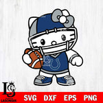 Indianapolis Colts Hello Kitty sport 2 Svg Eps Dxf Png File, Digital Download, Instant Download