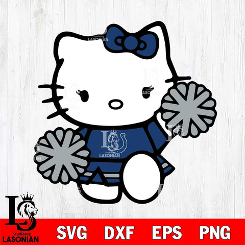 Indianapolis Colts Hello Kitty sport 4 Svg Eps Dxf Png File, Digital Download, Instant Download