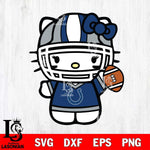 Indianapolis Colts Hello Kitty sport 9 Svg Eps Dxf Png File, Digital Download, Instant Download