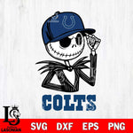 Indianapolis Colts Jack Skellington 3 Halloween Svg Eps Dxf Png File, Digital Download, Instant Download