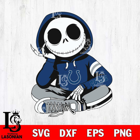 Indianapolis Colts Jack Skellington halloween Svg Eps Dxf Png File, Digital Download, Instant Download