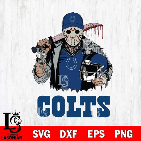 Indianapolis Colts Jason Voorhees 2 Svg Eps Dxf Png File, Digital Download