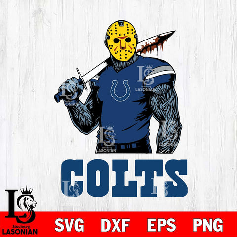 Indianapolis Colts Jason Voorhees 7 Svg Eps Dxf Png File, Digital Download