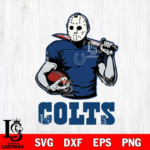 Indianapolis Colts Jason Voorhees 9 Svg Eps Dxf Png File, Digital Download