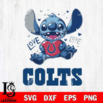 Indianapolis Colts Love Stitch, Svg Eps Dxf Png File, Digital Download