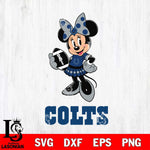 Indianapolis Colts Minnie Mouse, Svg Eps Dxf Png File, Digital Download