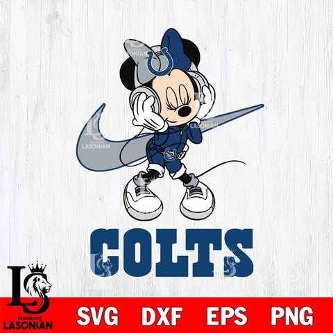 Indianapolis Colts Minnie Mouse Dancing NIKE, Svg Eps Dxf Png File, Digital Download