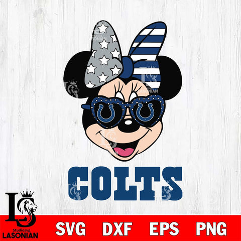 Indianapolis Colts Minnie Mouse Love 2, Svg Eps Dxf Png File, Digital Download