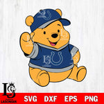 Indianapolis Colts Pooh Bear Svg Eps Dxf Png File, Digital Download, Instant Download