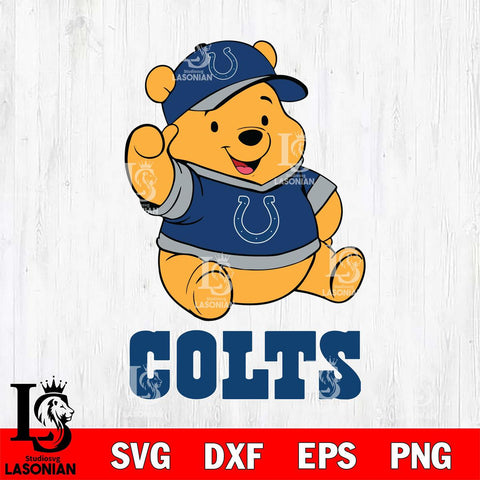 Indianapolis Colts Pooh Bear Disney, Svg Eps Dxf Png File, Digital Download