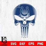 Indianapolis Colts Punisher Skull SVG