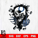 Indianapolis Colts Savage Skull SVG