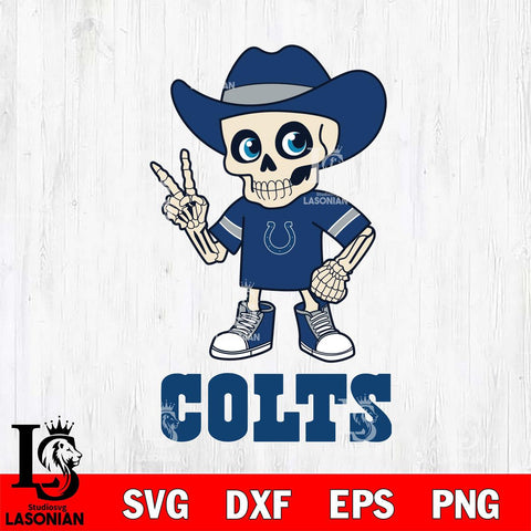 Indianapolis Colts Skeleton Football 2 Svg Eps Dxf Png File, Digital Download