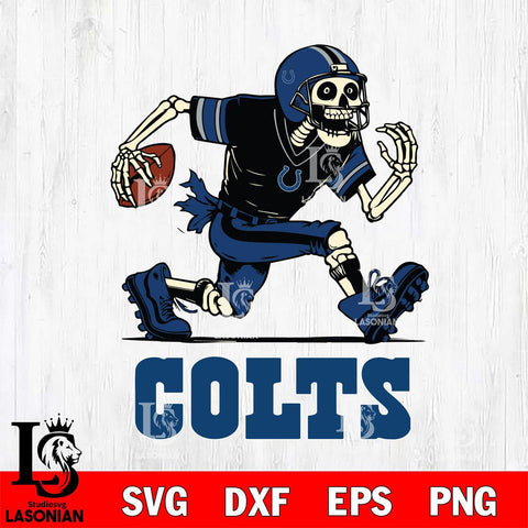 Indianapolis Colts Skeleton Football Svg Eps Dxf Png File, Digital Download