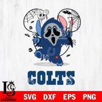 Indianapolis Colts Stitch Ghost Face Halloween 2 Svg Eps Dxf Png File, Digital Download, Instant Download