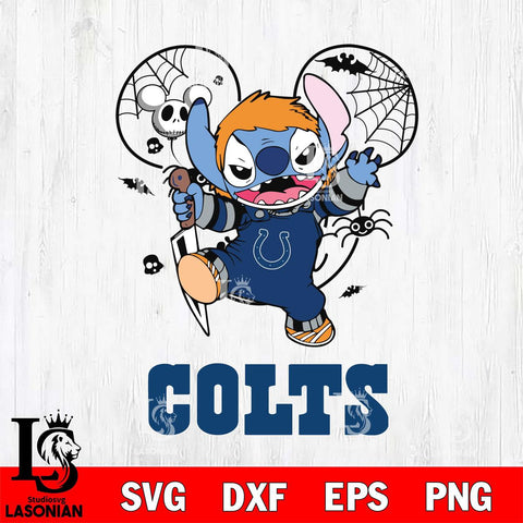 Indianapolis Colts Stitch Michael Halloween Svg Eps Dxf Png File, Digital Download, Instant Download