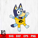 Iowa Hawkeyes Bluey 3 Svg Eps Dxf Png File, Digital Download, Instant Download