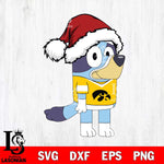 Iowa Hawkeyes Bluey Cartoon Christmas Svg Eps Dxf Png File, Digital Download, Instant Download