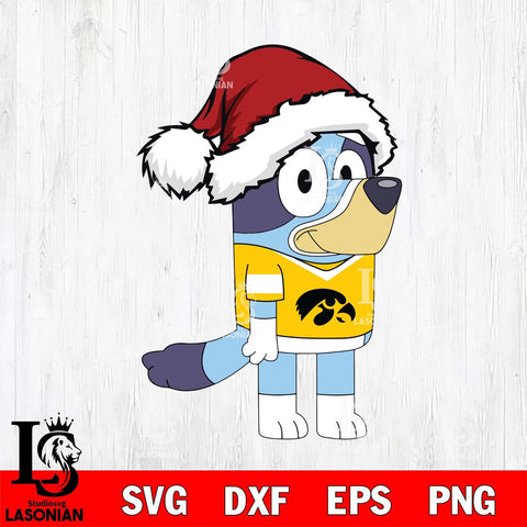 Iowa Hawkeyes Bluey Cartoon Christmas Svg Eps Dxf Png File, Digital Download, Instant Download