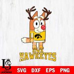 Iowa Hawkeyes Bluey Chilli Christmas Deer Svg Eps Dxf Png File, Digital Download