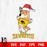 Iowa Hawkeyes Bluey Chilli Happy Christmas Svg Eps Dxf Png File, Digital Download