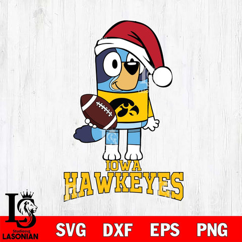 Iowa Hawkeyes Bluey Christmas Svg Eps Dxf Png File, Digital Download