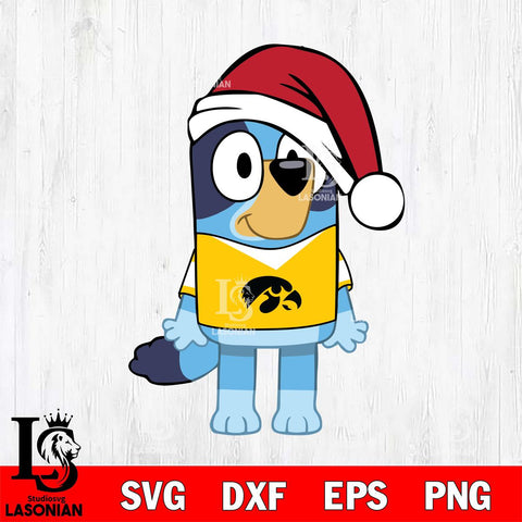 Iowa Hawkeyes Bluey Dog Christmas Svg Eps Dxf Png File, Digital Download, Instant Download