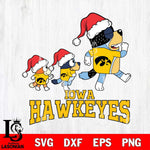 Iowa Hawkeyes Bluey Family Christmas Svg Eps Dxf Png File, Digital Download