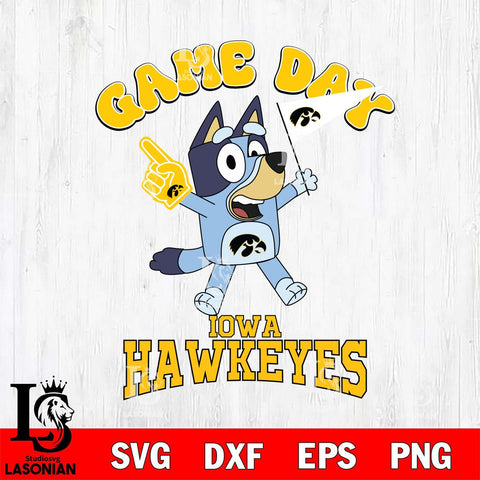 Iowa Hawkeyes Bluey Game Day Svg Eps Dxf Png File, Digital Download, Instant Download