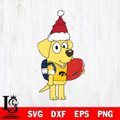 Iowa Hawkeyes Bluey Lucky Christmas Svg Eps Dxf Png File, Digital Download, Instant Download