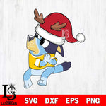 Iowa Hawkeyes Bluey Santa Claus Christmas Svg Eps Dxf Png File, Digital Download, Instant Download