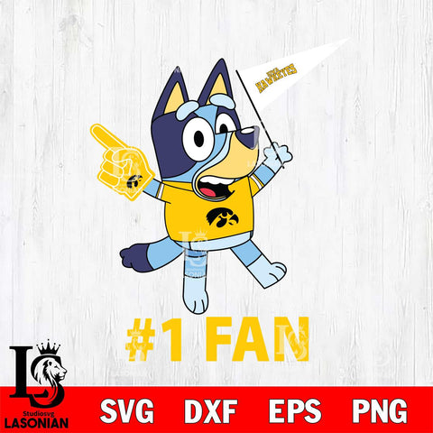 Iowa Hawkeyes Bluey #1 Fan Svg Eps Dxf Png File,NCAA Svg Files,Bluey svg ,Digital Download ,Instant Download, Cricut File