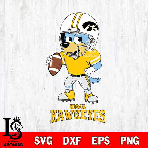 Iowa Hawkeyes Bluey rugby Svg Eps Dxf Png File, Digital Download ,Instant Download, Cricut File