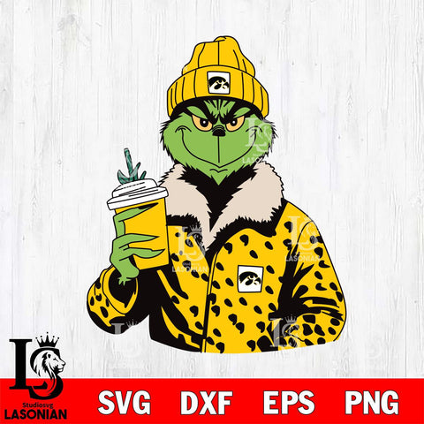 Iowa Hawkeyes Boujee Grinch 12 Svg Eps Dxf Png File, Digital Download, Instant Download