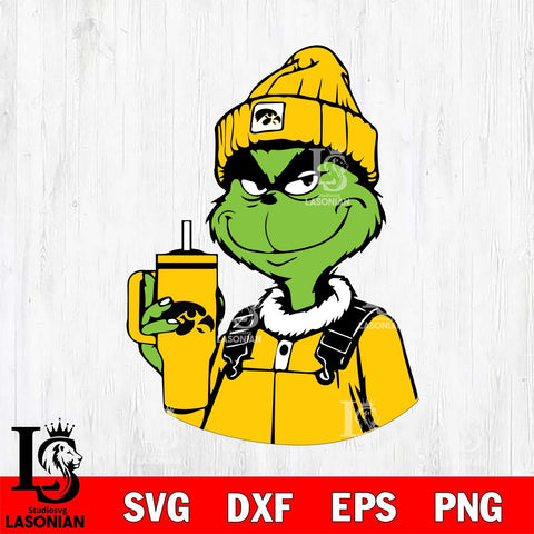 Iowa Hawkeyes Boujee Grinch 2 Svg Eps Dxf Png File, Digital Download, Instant Download