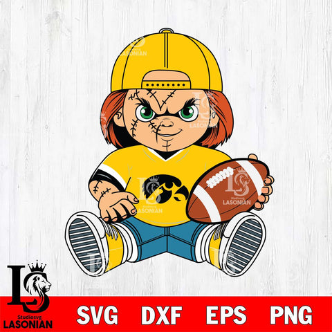 Iowa Hawkeyes Chucky Horror 3 Svg Eps Dxf Png File, NCAA svg, Digital Download, Instant Download