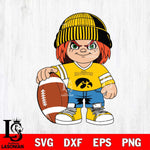 Iowa Hawkeyes Chucky Horror 4 Svg Eps Dxf Png File, NCAA svg, Digital Download, Instant Download