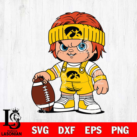 Iowa Hawkeyes Chucky Horror 5 Svg Eps Dxf Png File, NCAA svg, Digital Download, Instant Download