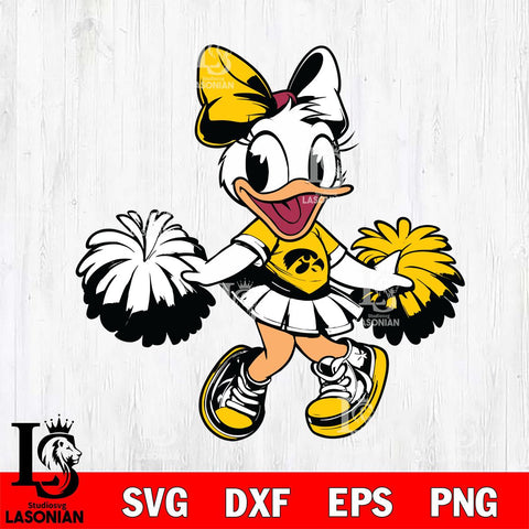 Iowa Hawkeyes Daisy Duck Cheerleader Svg Eps Dxf Png File, NCAA svg, Digital Download, Instant Download