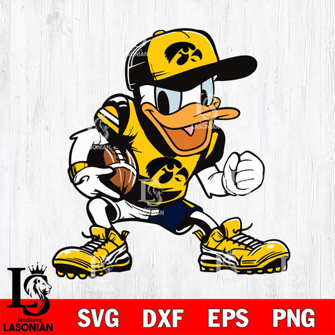 Iowa Hawkeyes Donal Duck Svg Eps Dxf Png File, NCAA svg, Digital Download, Instant Download