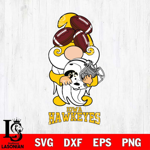 Iowa Hawkeyes Gnomes Helmet Svg Eps Dxf Png File, Digital Download, Instant Download