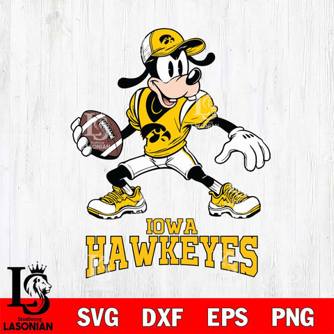 Iowa Hawkeyes Goofy Disney, Svg Eps Dxf Png File, Digital Download