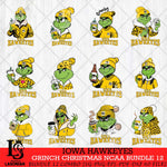 Iowa Hawkeyes Grinch Christmas NCAA Bundle 12 Svg Eps Dxf Png File,Cricut files, Digital Download, Instant Download